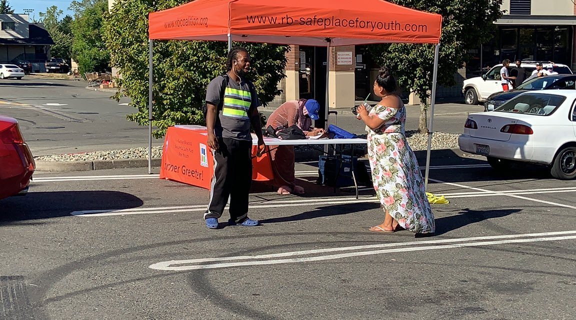 Dunia’s posts of the Rainier Beach Safeway Healing Space on August 14th, 2020